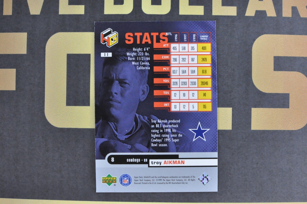 Troy Aikman #11 (1999 Upper Deck Hologrfx)