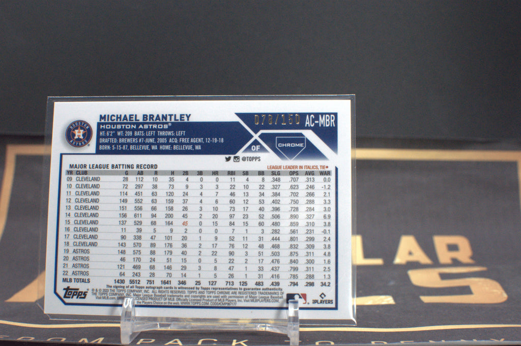 2023 Topps Chrome Update Series - Autographs #AC-MBR Michael Brantley (AU)