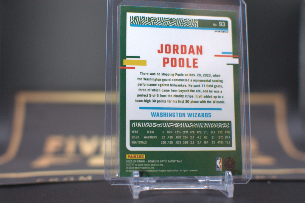 2023 Donruss Optic: Jordan Poole [Purple] #93