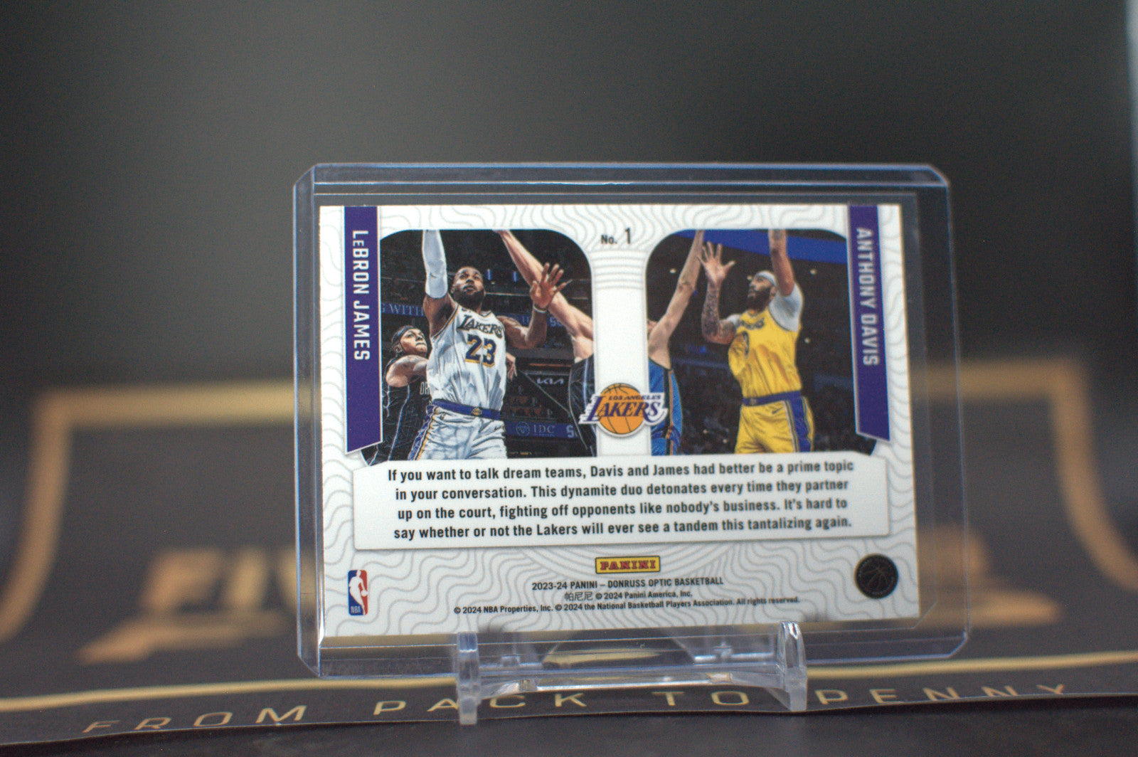 2023 Donruss Optic Optical Illusion: Anthony Davis / LeBron James #1