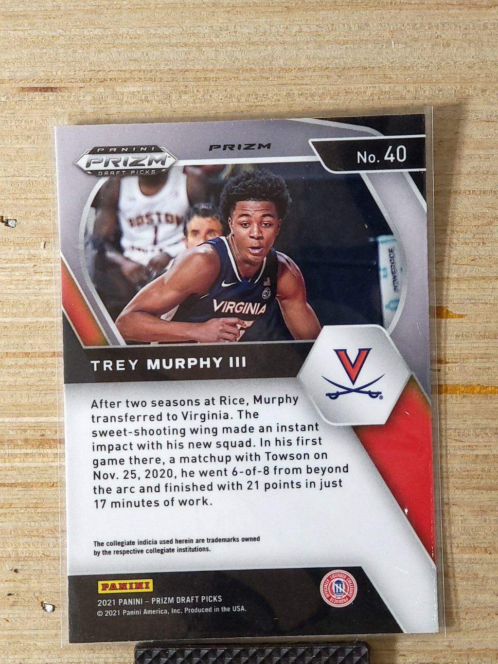 2021-22 Panini Prizm Draft Picks - Trey Murphy III #40 Choice Yellow Blue Green