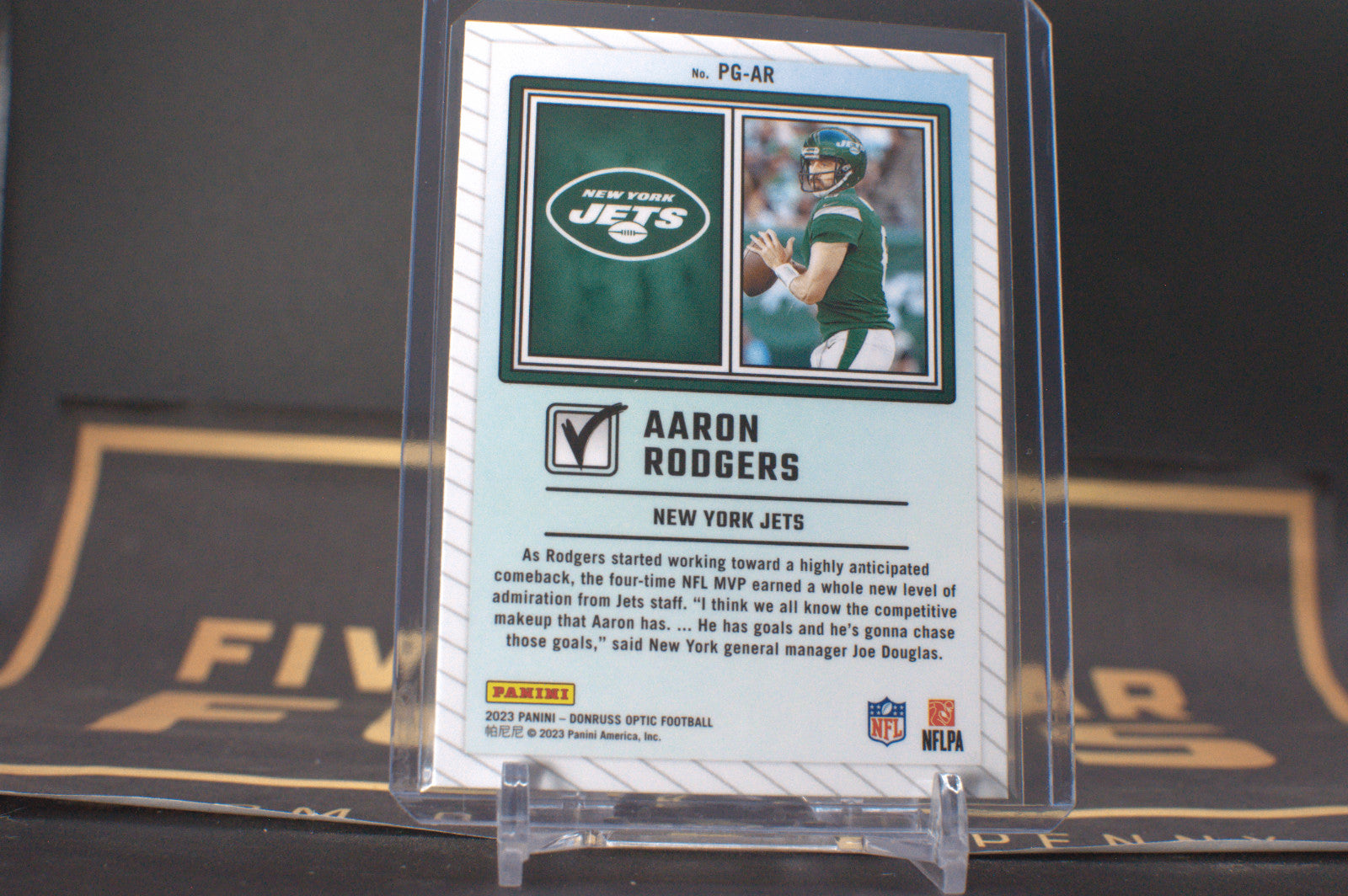 2023 Donruss Optic Passing Grade: Aaron Rodgers #PG-AR **Free Shipping @ $10+**
