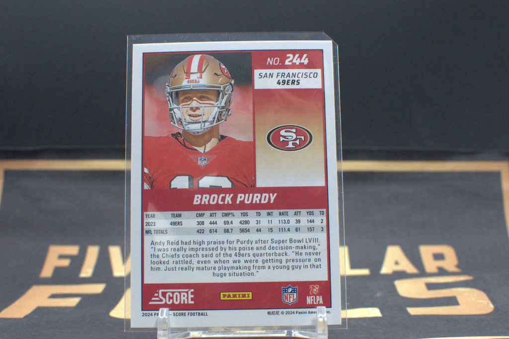 2024 Score Football Brock Purdy #244 **Free Shipping @ $10+**