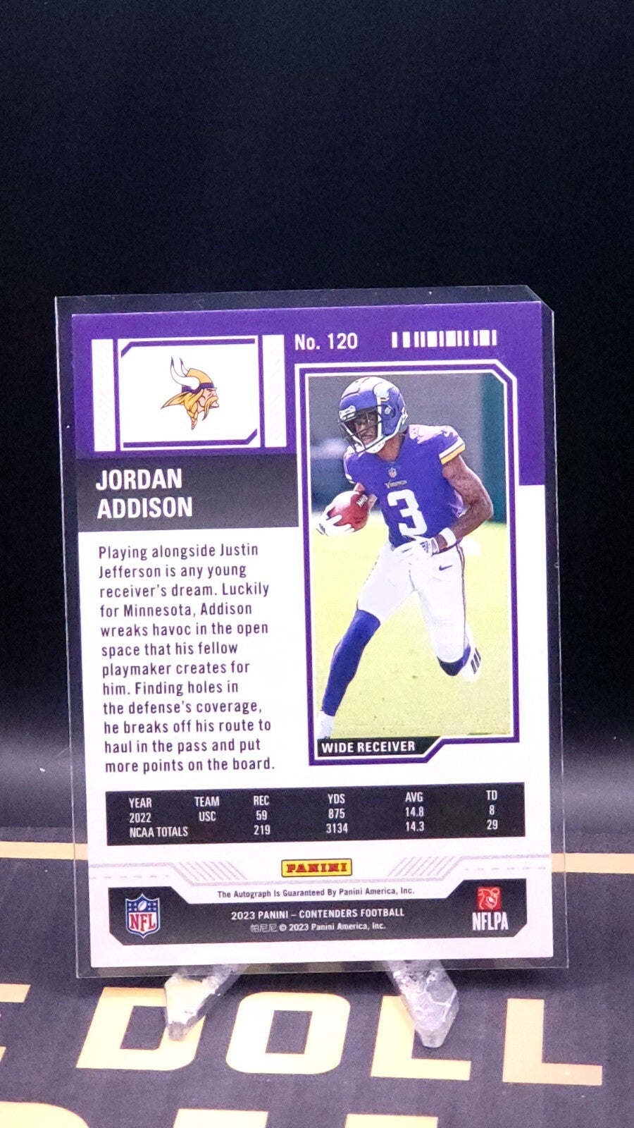2023 Panini Contenders - Rookie Ticket RPS #120 Jordan Addison