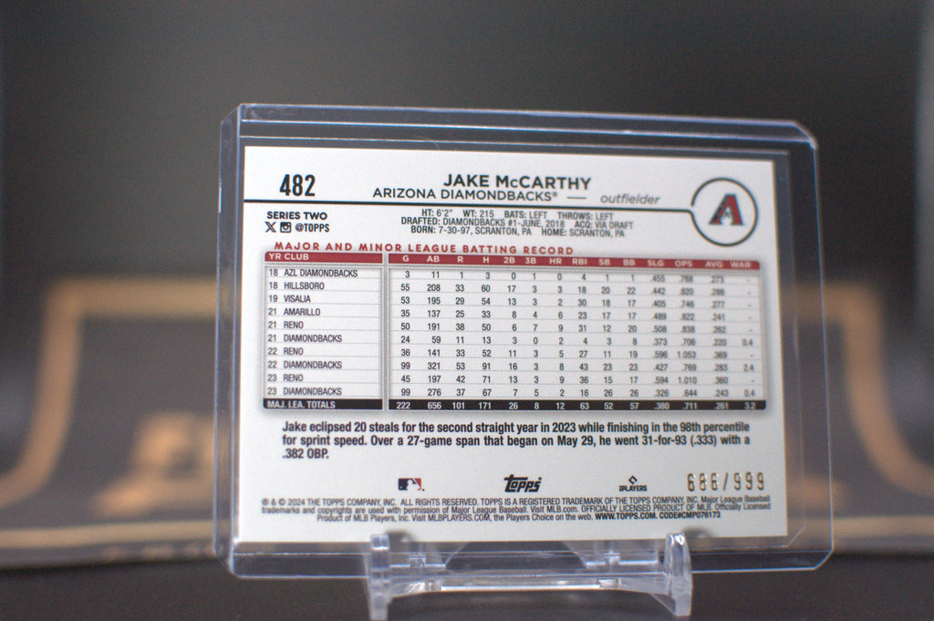 2024 Topps: Jake McCarthy [Blue Foil] #482