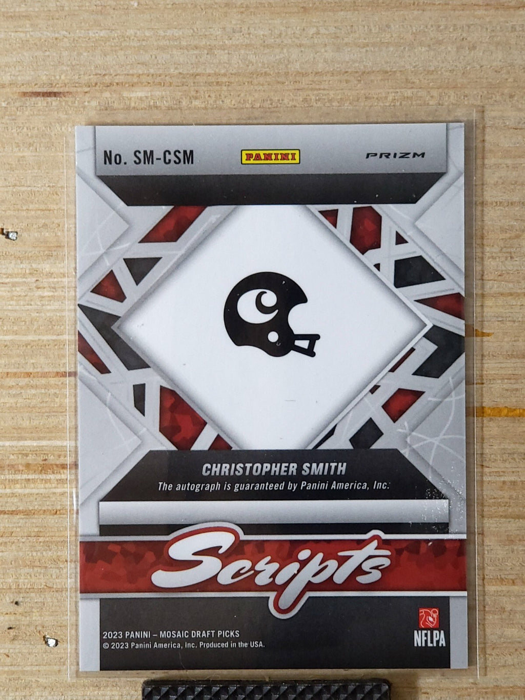 2023 Panini Mosaic Draft Picks Scripts Christopher Smith #SM-CSM