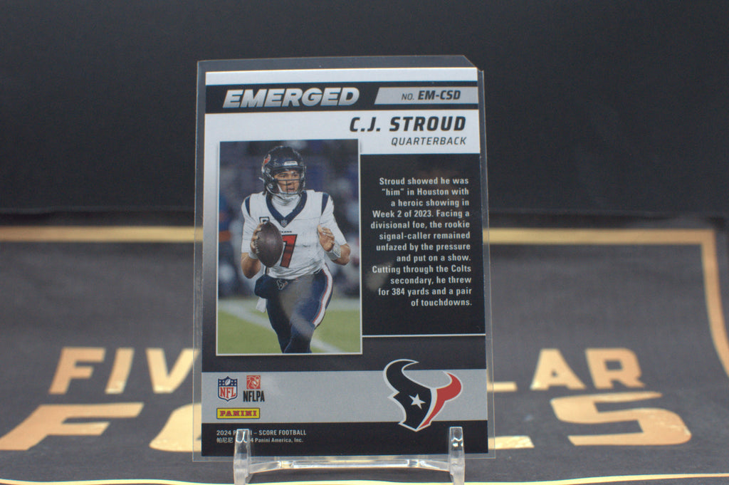 2024 Score Emerged C.J. Stroud #EM-CSD **Free Shipping @ $10+**