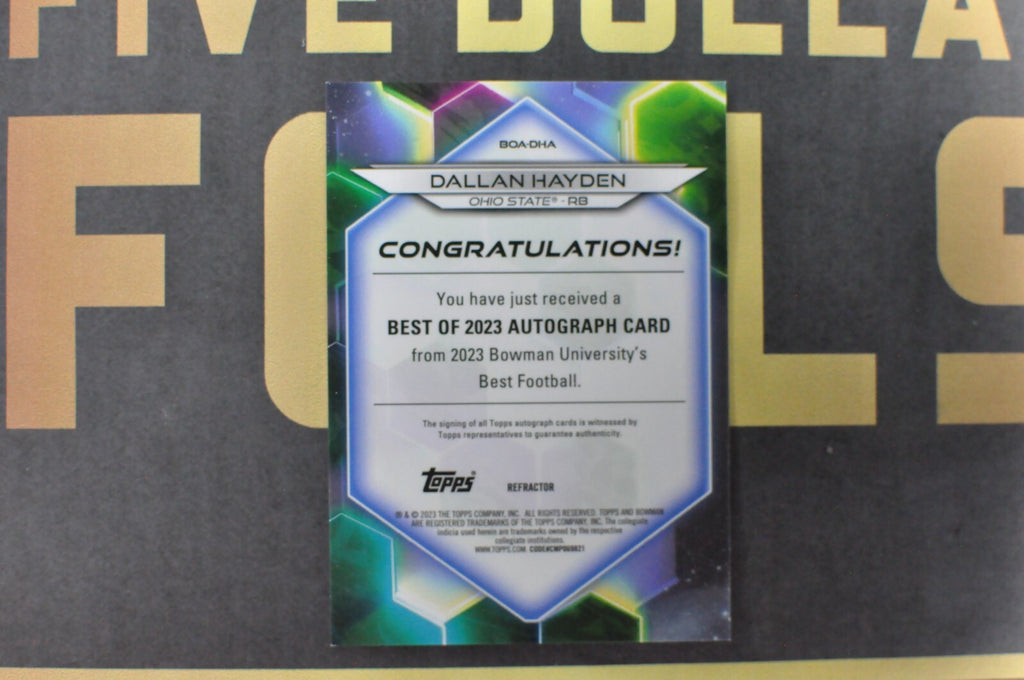 2023 Bowman's Best University Best of 2023 Auto Dallan Hayden #BOA-DHA