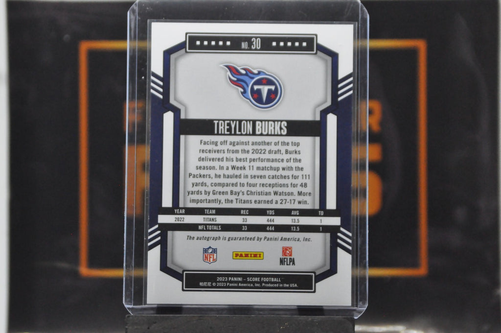Treylon Burks [Signature] #30 (2023 Panini Score)