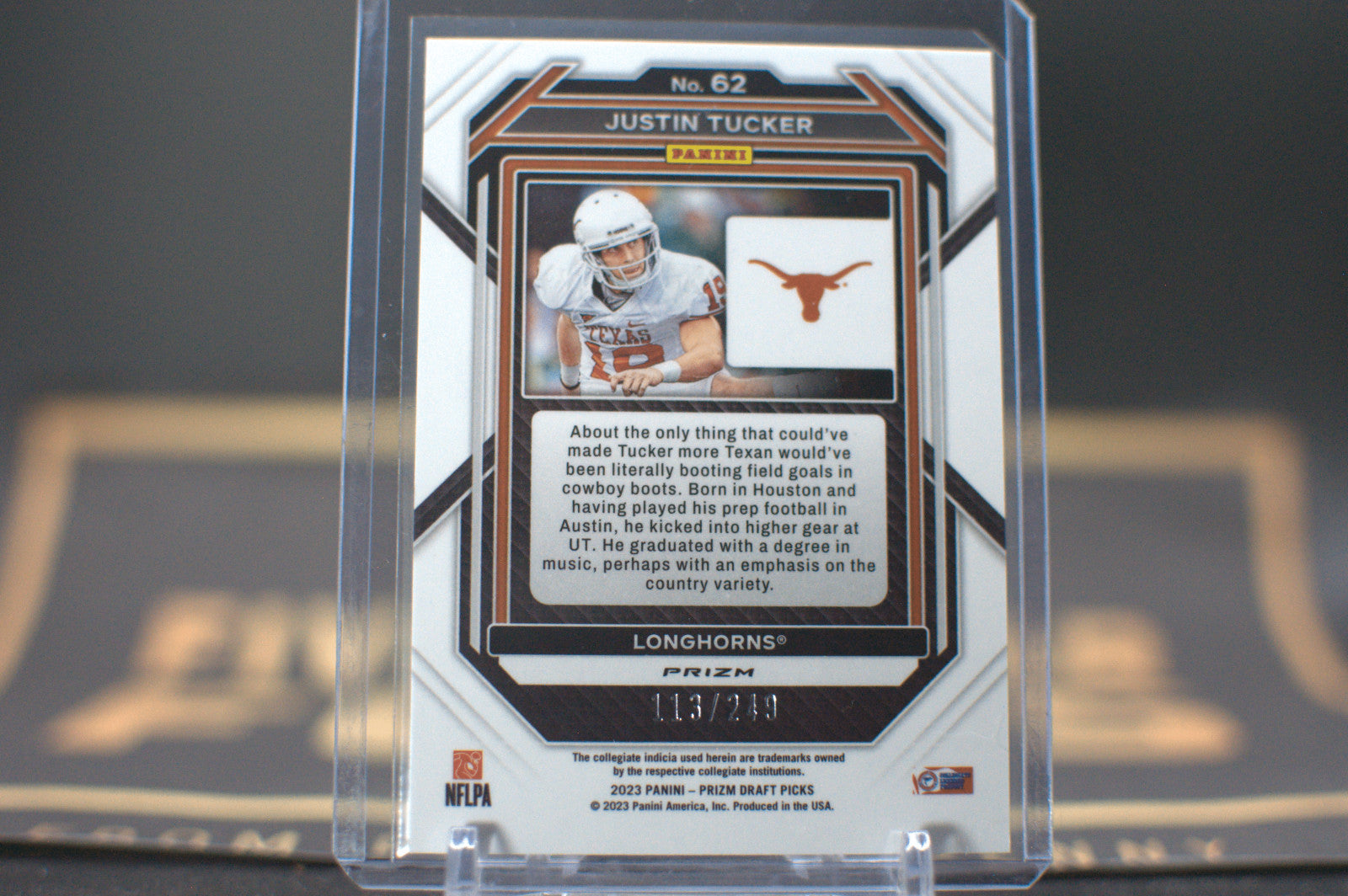 2023 Panini Prizm Draft Picks : Justin Tucker [Blue Wave] #62