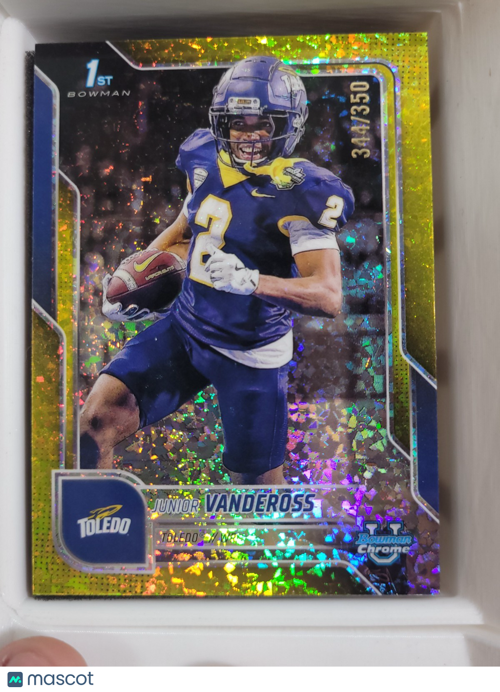 2025 Bowman University Chrome Junior Vandeross 197 yellow Mini-Diamond