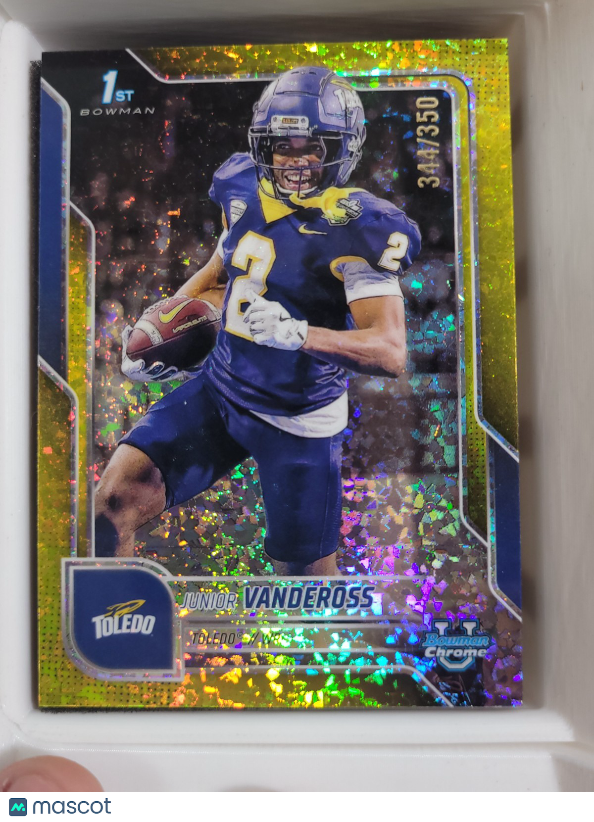 2025 Bowman University Chrome Junior Vandeross 197 yellow Mini-Diamond