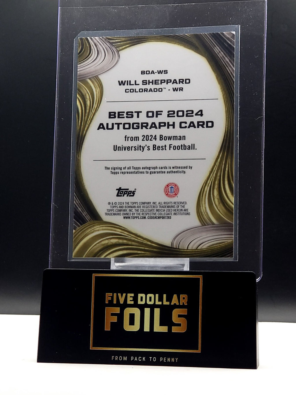 2024 Bowman U Best Auto #BOA-WS Will Sheppard