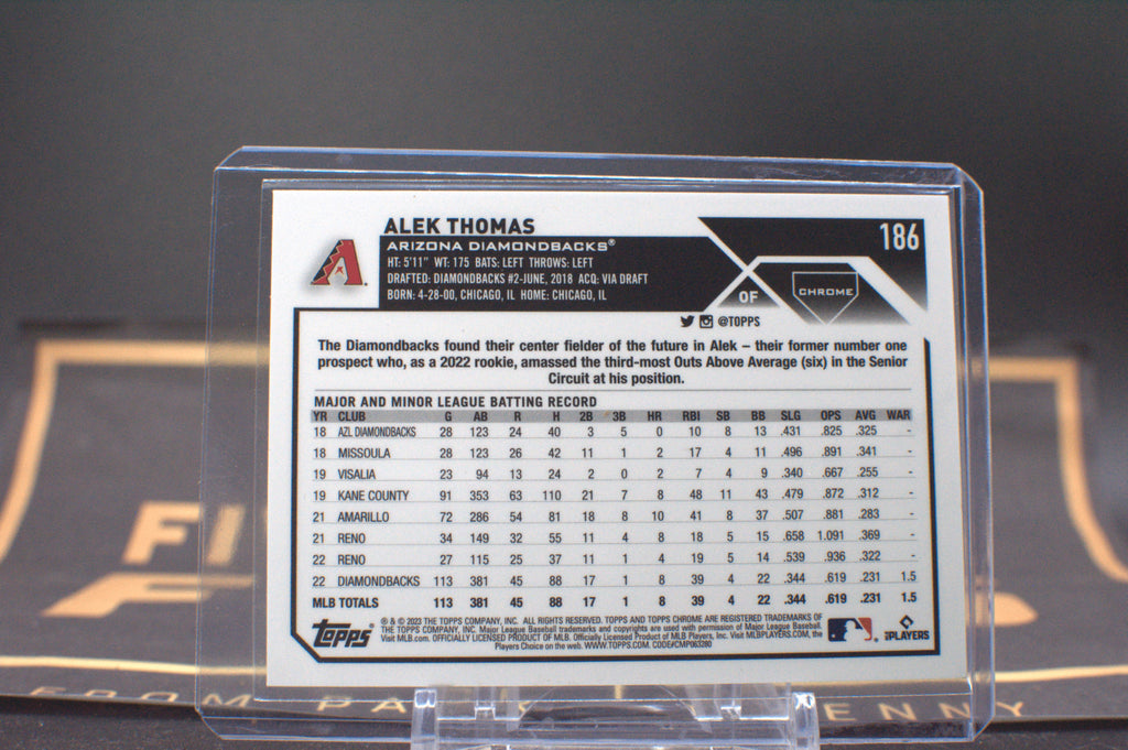 2023 Topps Chrome : Alek Thomas [Logofractor Pink] #186