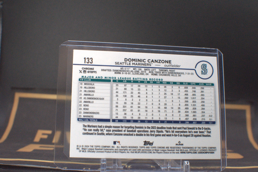 2024 Topps Chrome : Dominic Canzone [X-Fractors] #133 **Free Shipping @ $10+**