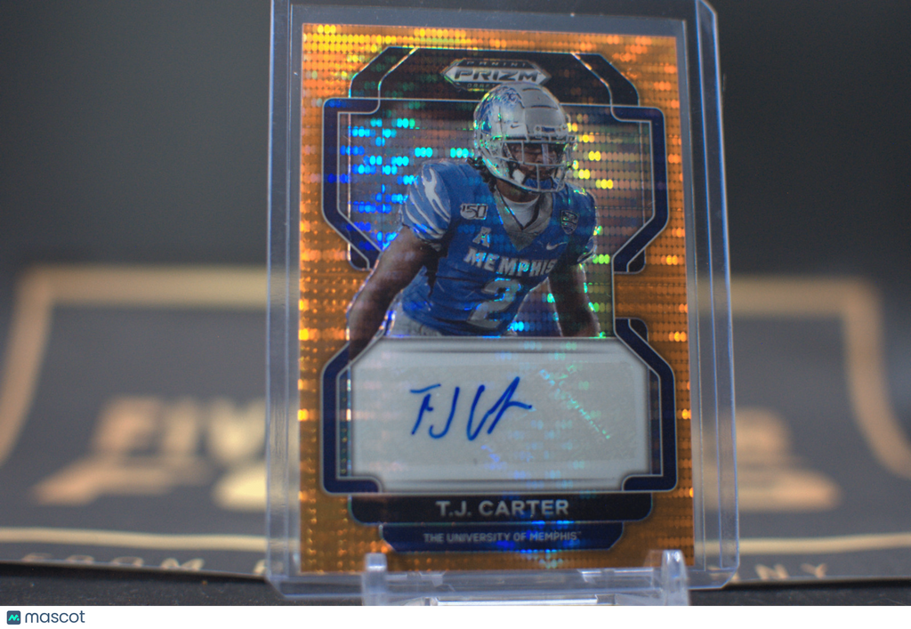 2023 Panini Prizm Draft Picks : T.J. Carter #RA-TJC Orange Pulsar 21/49