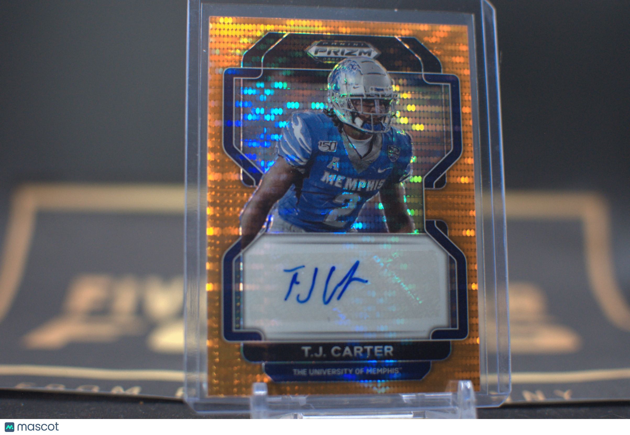 2023 Panini Prizm Draft Picks : T.J. Carter #RA-TJC Orange Pulsar 21/49
