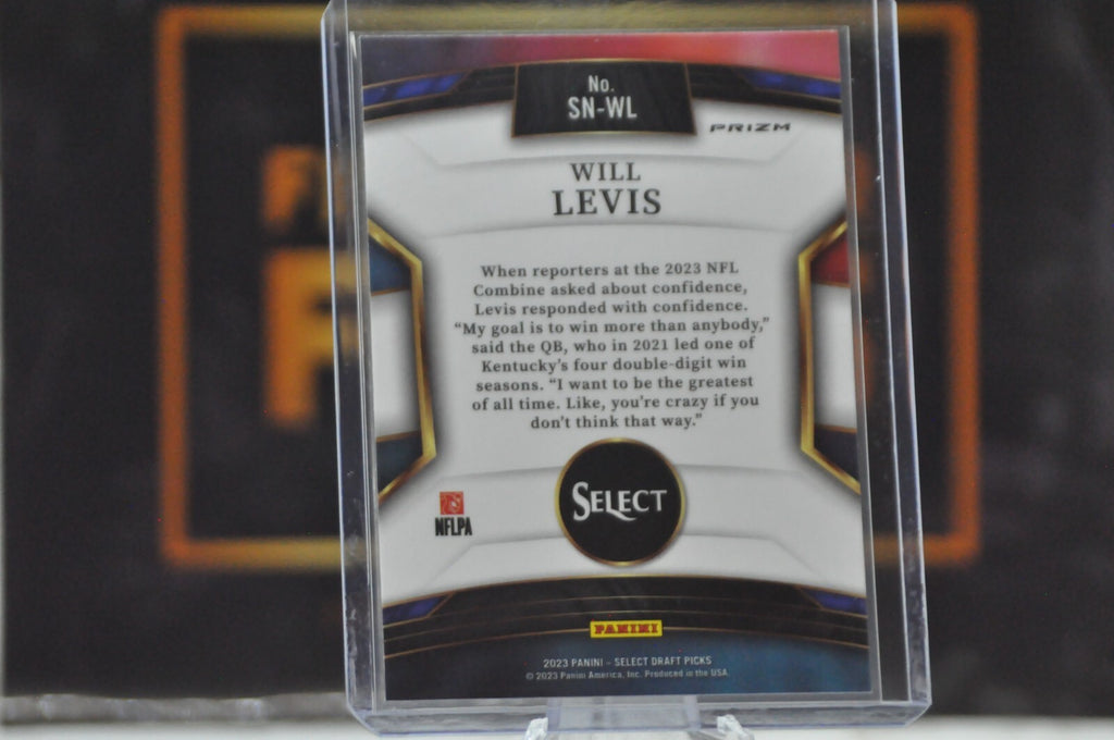 Will Levis [Silver] #SN-WL (2023 Panini Select Draft Picks Numbers)