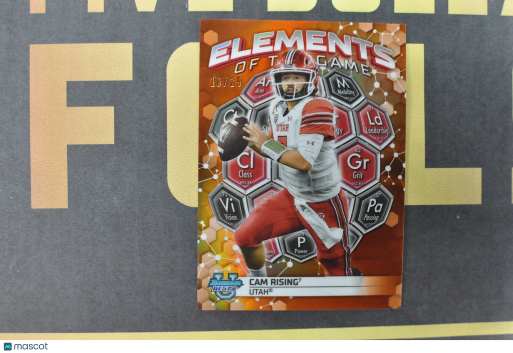 Cam Rising [Orange] #ETG-16 (2023 Bowman's Best University Elements Of The Game)