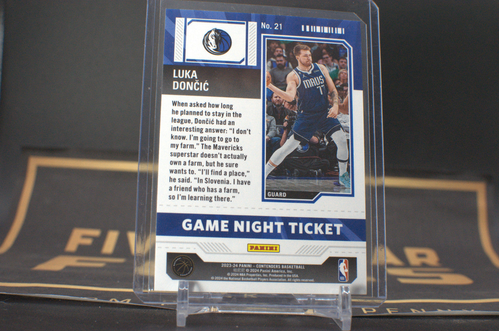 2023 Panini Contenders Game Night Ticket Luka Doncic #21 **Free Shipping @ $10+