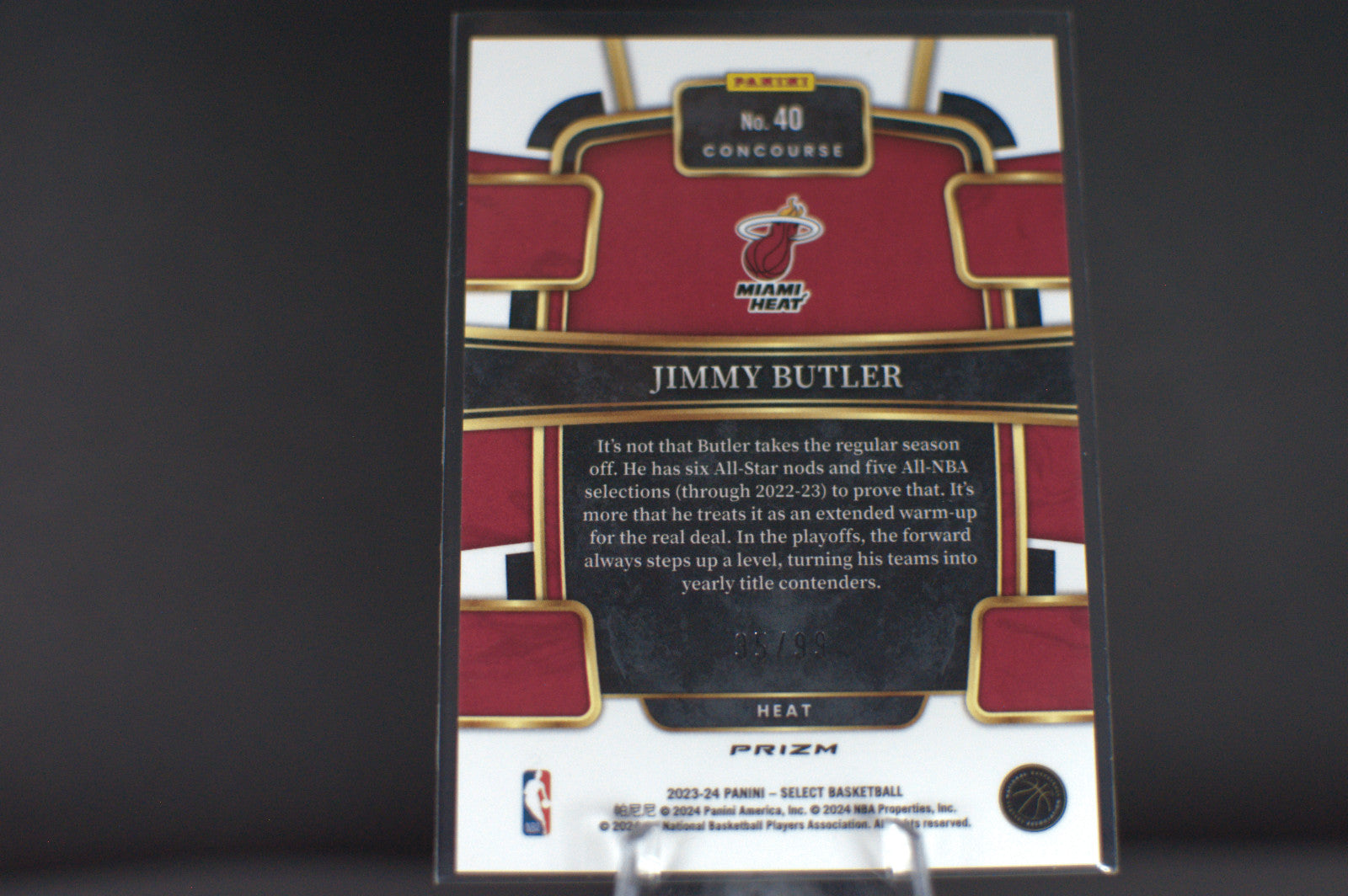 2023 Panini Select : Jimmy Butler [Cracked Ice Purple] #40
