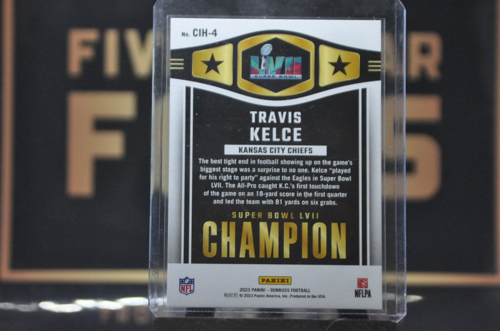Travis Kelce #CIH-4 (2023 Panini Donruss Champ Is Here)