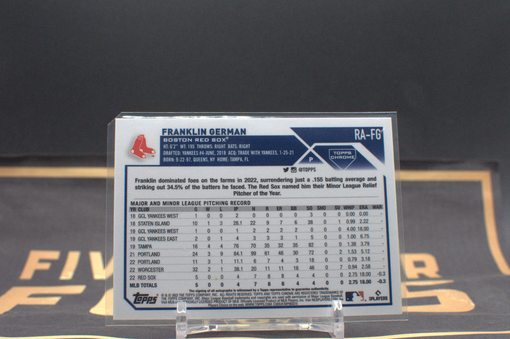2023 Topps Chrome Blue Wave Franklin German /150 **Free Shipping @ $10+