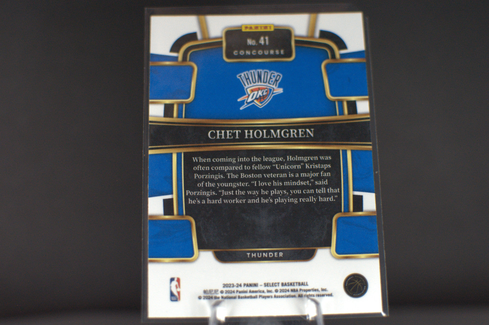 2023 Panini Select : Chet Holmgren #41