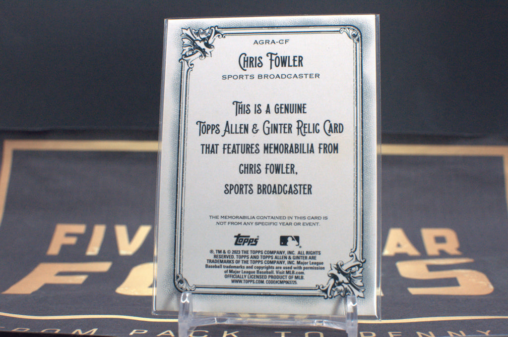 2023 Topps Allen & Ginter Relics Chris Fowler #AGRA-CF **Free Shipping @ $10+**