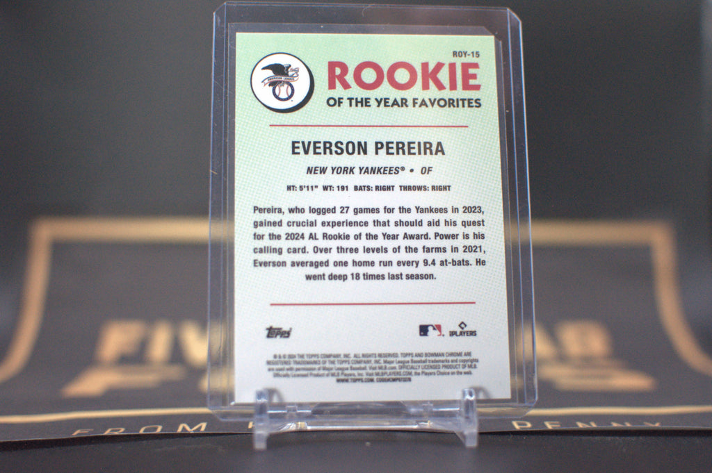 2024 Bowman Rookie Of The Year Favorites: Everson Pereira [Pink Mojo Refractor]