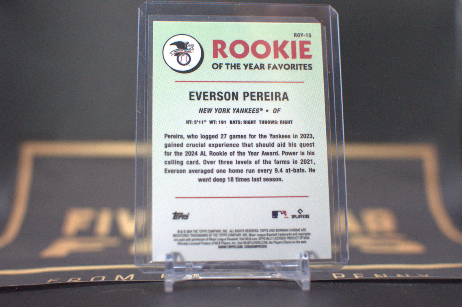 2024 Bowman Rookie Of The Year Favorites: Everson Pereira [Pink Mojo Refractor]