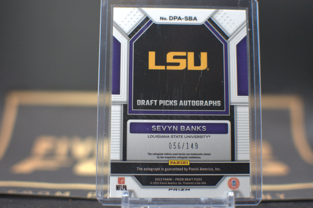 2023 Panini Prizm Draft Picks Blue /149 Sevyn Banks #DPA-SBA Auto