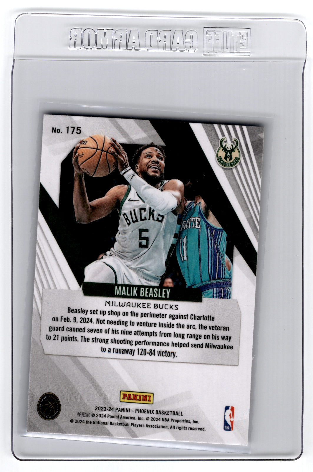 2023 Panini Phoenix Malik Beasley Red Ice #175**Free Shipping @ $10+**