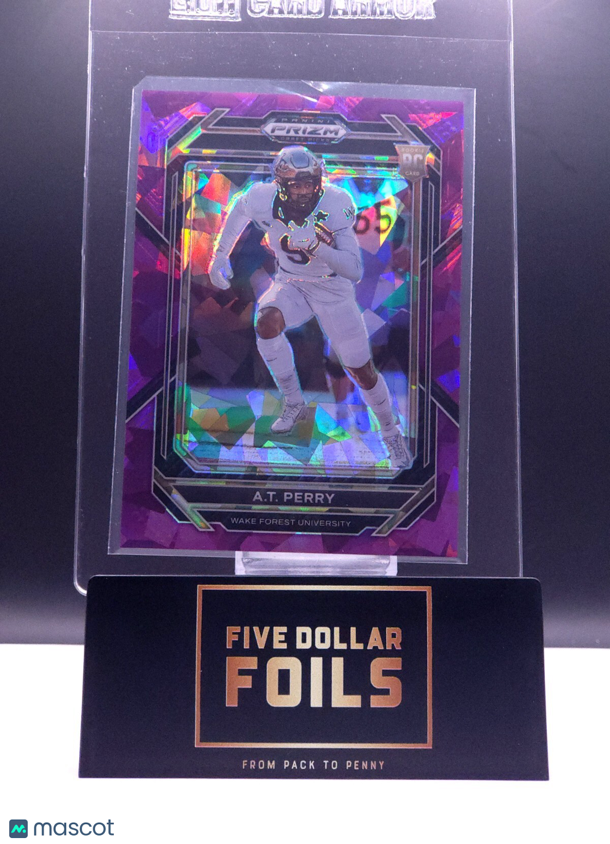 *Free Shipping @ $10* 2023 Prizm Draft Picks #140 A.T  Perry Purple Ice 092/149