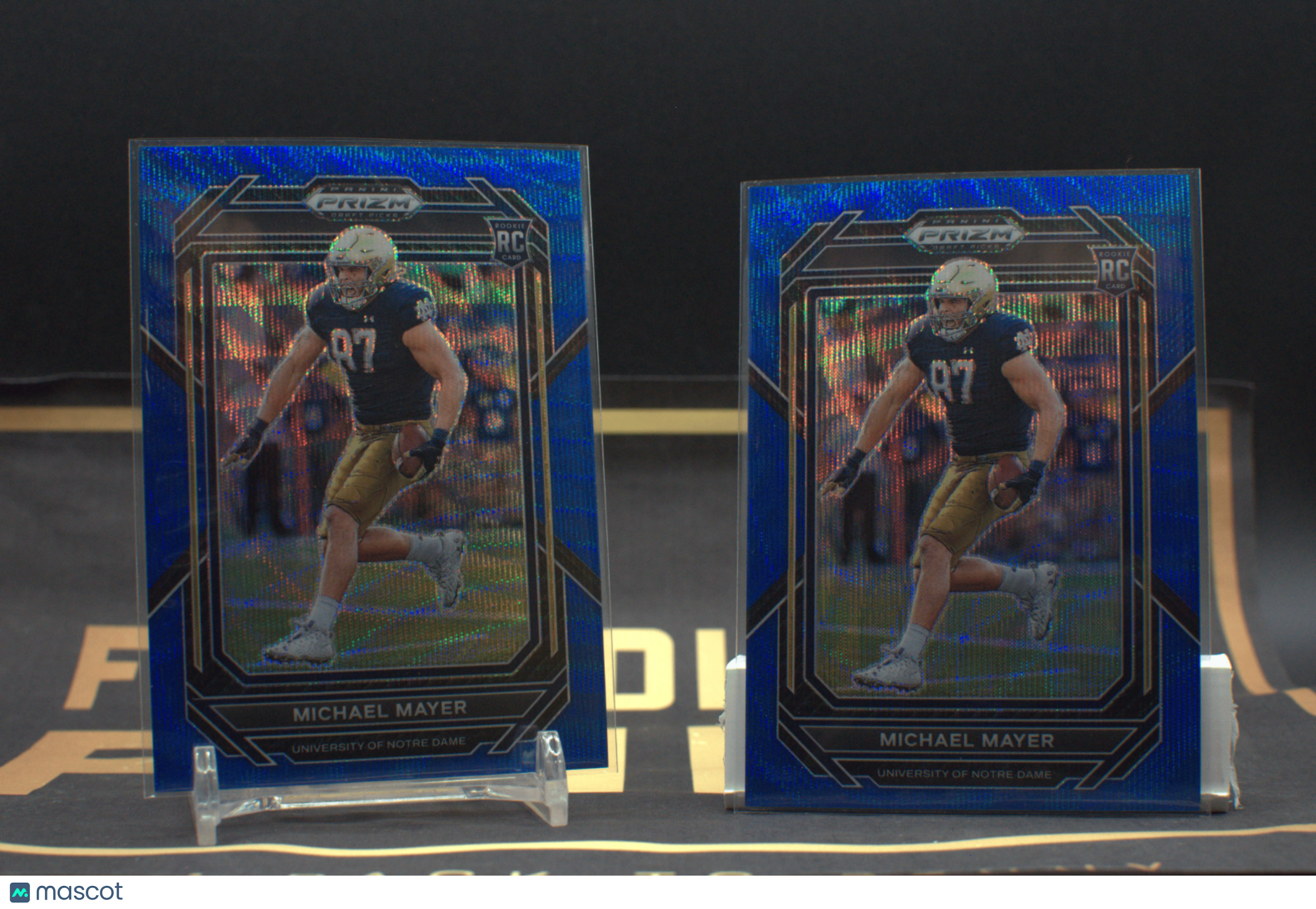 2 2023 Panini Prizm Draft Picks Michael Mayer [Blue Wave] #155 119 &120/249