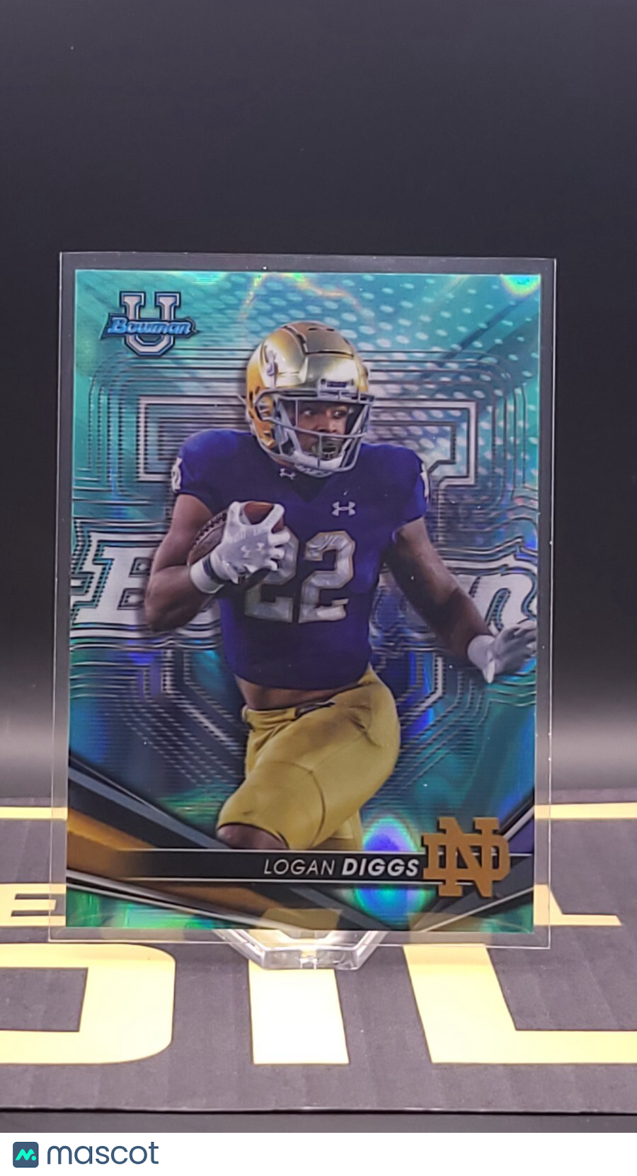 *Free Shipping @ $10+* 2022 Bowman's Best U Logan Diggs Aqua Lava #21