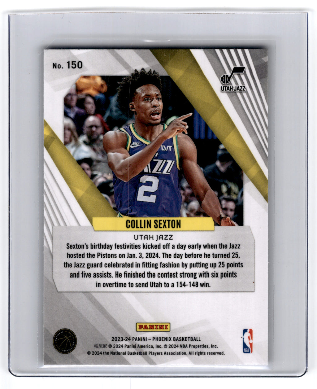 2023 Panini Phoenix Collin Sexton #150 **Free Shipping @ $10+**
