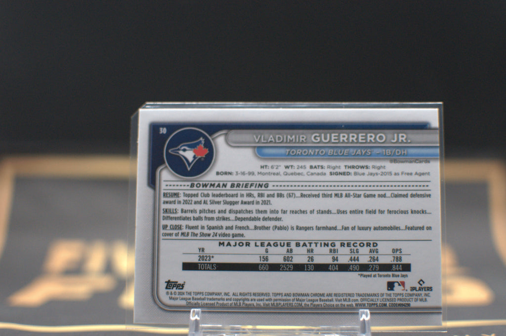 2024 Bowman Chrome Vladimir Guerrero Jr. [Purple Mojo] #30 **Free Shipping @$10+
