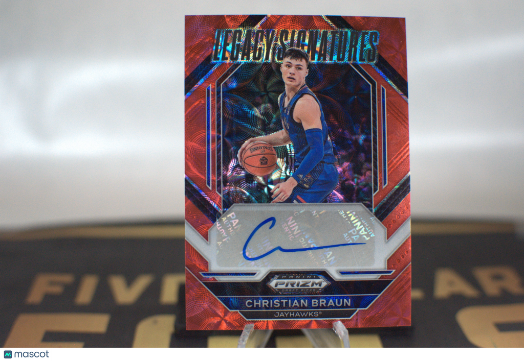 2022-23 Panini Prizm Christian Braun Legacy Signature Choice Red Prizm #LS-CBR