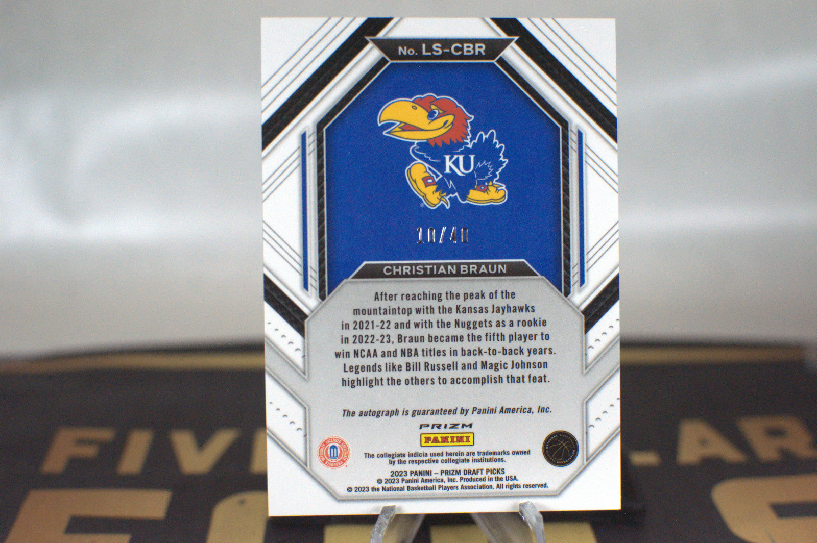 2022-23 Panini Prizm Christian Braun Legacy Signature Choice Red Prizm #LS-CBR
