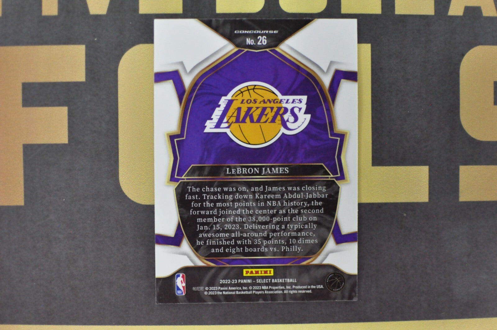 LeBron James #26 (2022 Panini Select)