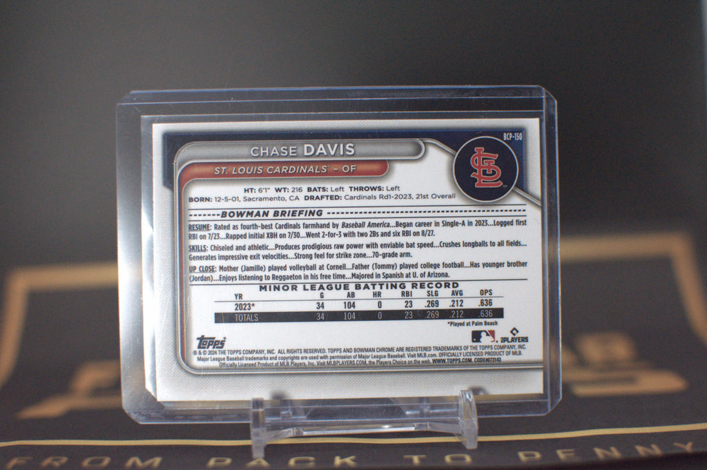2024 Bowman Chrome Prospects: Chase Davis #BCP-150