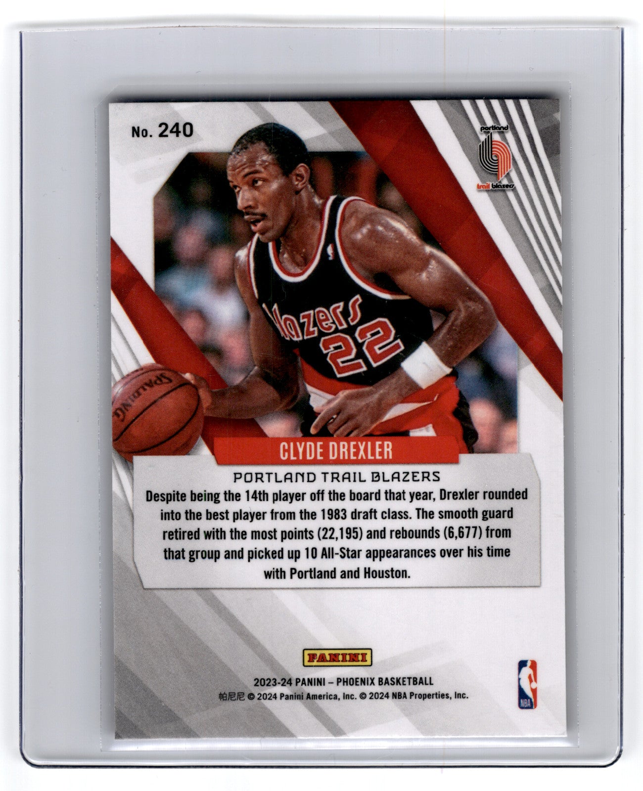2023 Panini Phoenix Clyde Drexler #240 **Free Shipping @ $10+**