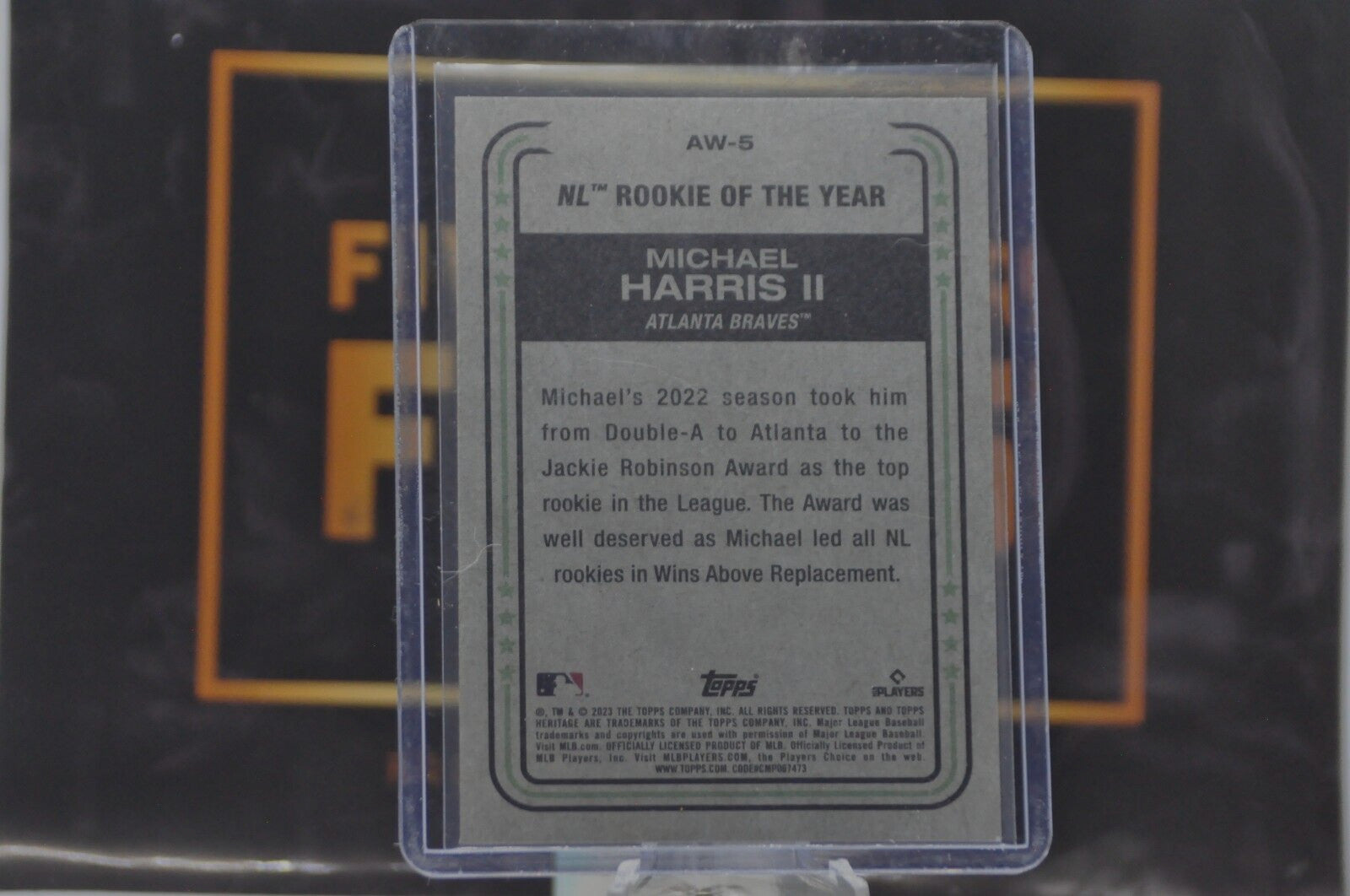 Michael Harris II #AW-5 | 2023 Topps Heritage Award Winners