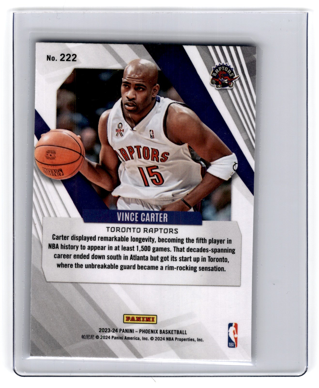 2023 Panini Phoenix Vince Carter #222 **Free Shipping @ $10+**