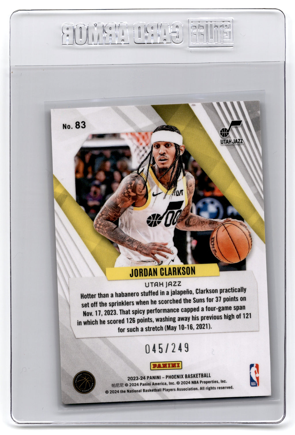 2023-24 Panini Jordan Clarkson #83 Orange Ice