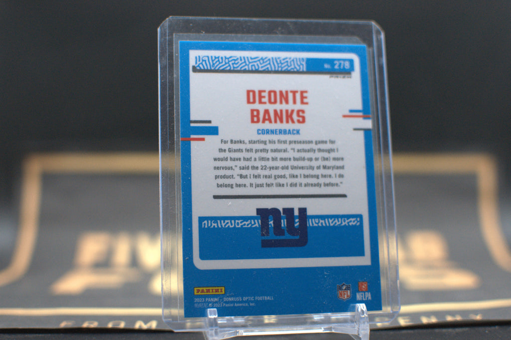 2023 Panini Donruss Optic: Deonte Banks [Green Velocity] #278