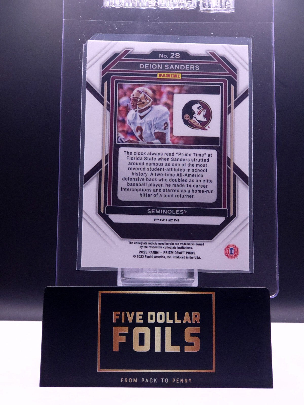 *Free Shipping @10* 2023 Prizm Draft Picks - Red Wave Prizm #28 Deion Sanders