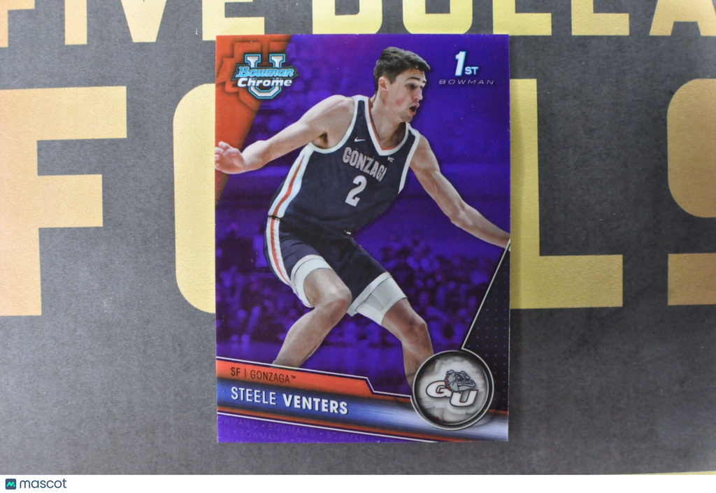 Steele Venters [Purple Mini-Diamond] #83 (2023 Bowman Chrome University)