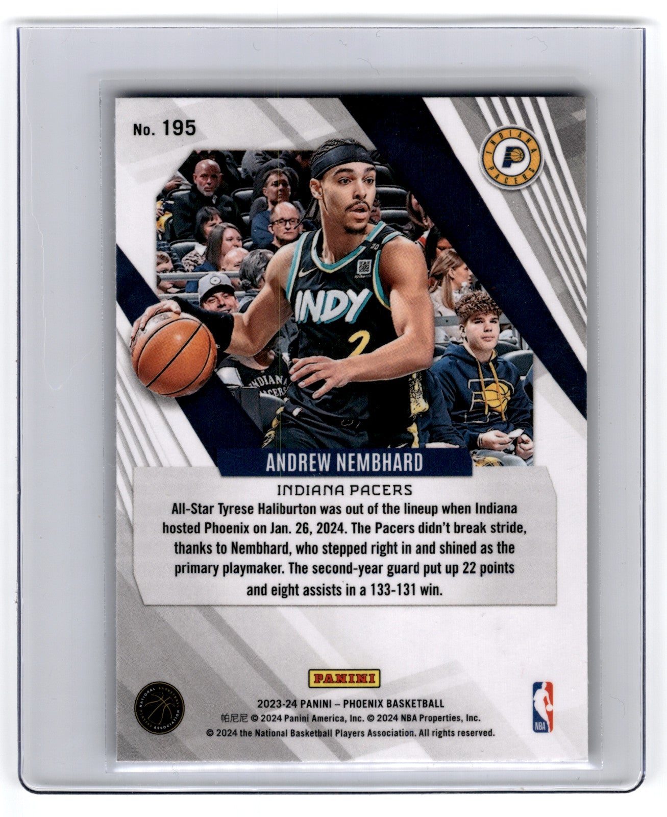 2023 Panini Phoenix Andrew Nembhard #195 **Free Shipping @ $10+**